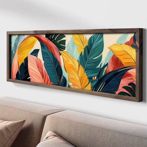 WALLXPERT LAC005-120 Multicolor Decorative Framed MDF Painting Cene