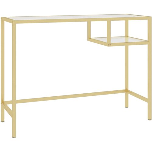 Maison Chic Računalniška miza - pisarniška miza prozorna 100x36x74 cm kaljeno steklo, (21785726) Cene
