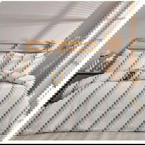 Mila Home Rjava/bež bombažna podalj&amp;scaron;ana posteljnina za zakonsko posteljo 200x220 cm &amp;ndash; Slike