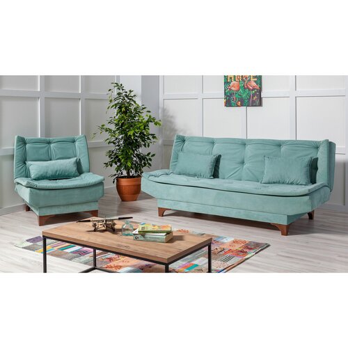 Atelier Del Sofa Kelebek-TKM03 0400 pistachio green sofa-bed set Slike