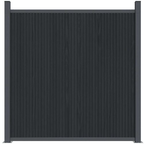VidaXL Panel za ogradu sivi 1737 x 186 cm WPC Slike