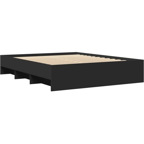 VidaXL Okvir za krevet crni 150x200 cm konstruirano drvo Slike