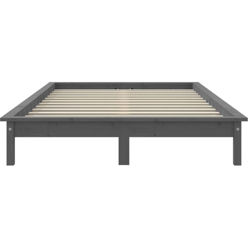  Okvir za krevet od masivne borovine sivi 200 x 200 cm Slike