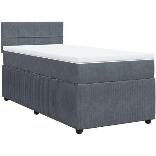 VidaXL box spring krevet s madracem tamnosivi 80 x 200 cm bar&amp;scaron;unasti Slike