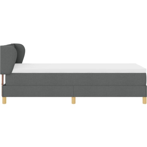 vidaXL Box Spring postelja z vzmetnico - temno siva, 90x190 cm, tkanina Cene