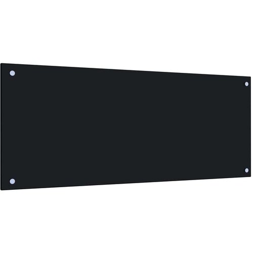 vidaXL Kuhinjska zaštita od prskanja crna 100 x 40 cm kaljeno staklo Cene