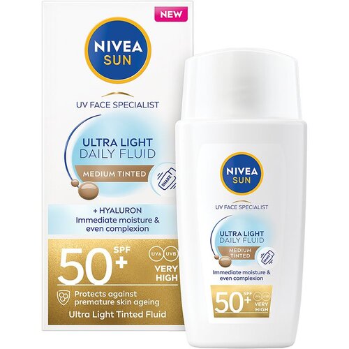 Nivea SUN Ultra Light lahki tonirani fluid SPF 50+ odtenek Medium 40 ml Cene
