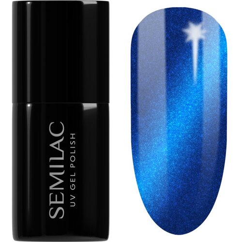 Semilac UV Hybrid Silk Effect gel lak za nohte z uporabo UV/LED lučke odtenek 466 Blue Silk Pyjamas 7 ml Cene