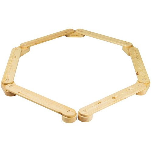 MeowBaby senzorna staza od borovine u prirodnoj boji 10x408x5 cm Montessori Slike