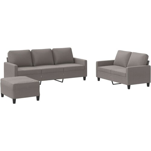 Maison Chic Sedežna garnitura - kavč z blazinami 3-delna taupe blago, (21728190) Cene