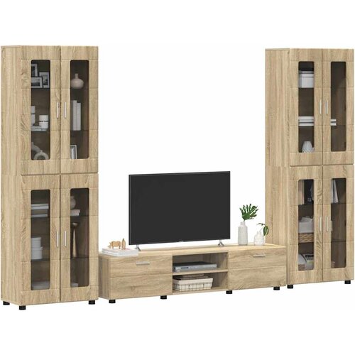  Set TV komoda FLORIN 3 kom. Sonoma hrast Konstruirano drvo Slike