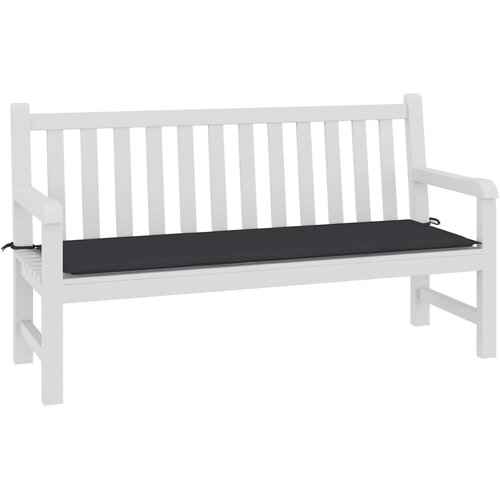  Jastuk za vrtnu klupu crni 150x50x4 cm od tkanine Oxford Slike