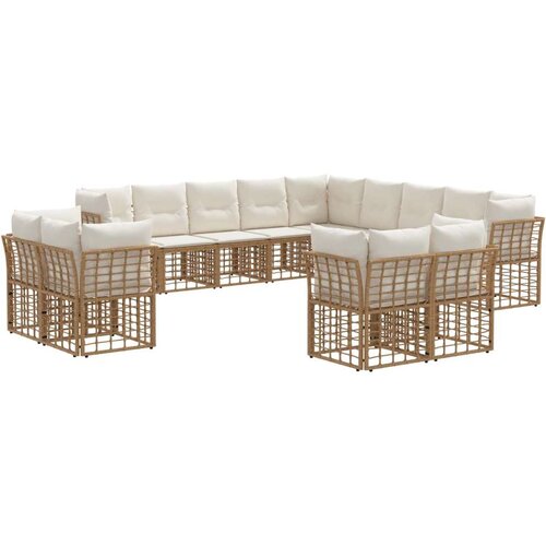  Zunanja garnitura za sedenje 13 pcs Naravna in krem bela, (5000270137) Cene