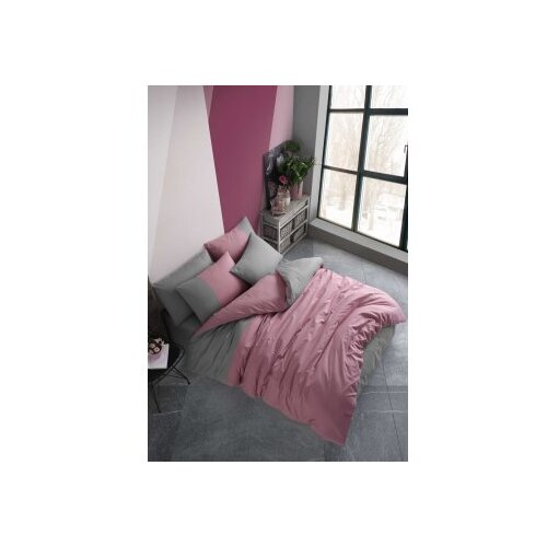 Lessentiel Maison set posteljine Dijamant, 200x220 cm, roze-antracit Cene