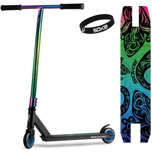 Janshop Tekmovalni skuter Soke Evo Street Black Rainbow, (21225902) Cene
