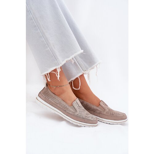EVENTO Suede Slip-on Shoes Beige-Gold Inez Cijene