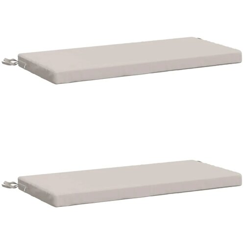  Jastučići za klupe - 2 dijela SOEST 100% poliester Bijela - Bijela 60 x 40 x 5 cm Melange Slike
