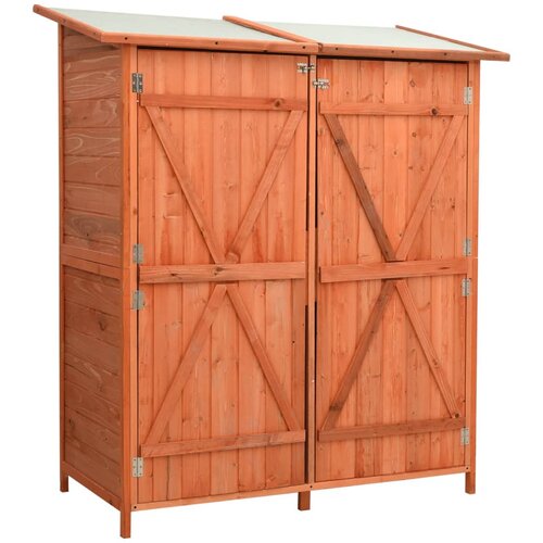 VidaXL Vrtna lopa za orodje 135,5x75x160 cm trden les jelke Slike