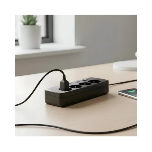 ELEMENTA d.o.o. Razvodnik sa 4 mesta 2m 1.5mm2+pr. 4xUSB+tip C NV492U-2/BK Slike
