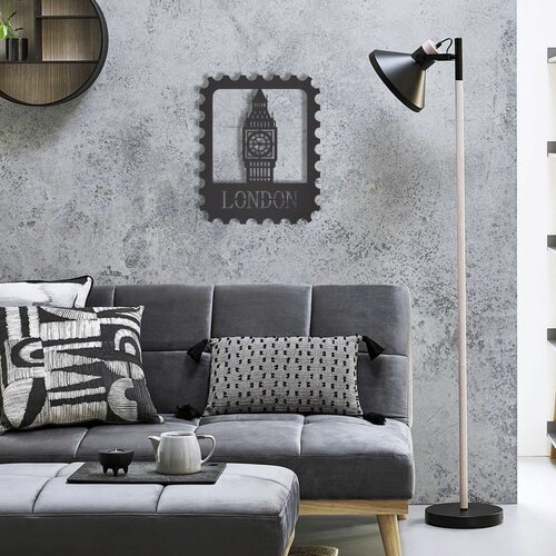 Wallity london stamp black decorative metal wall accessory Slike