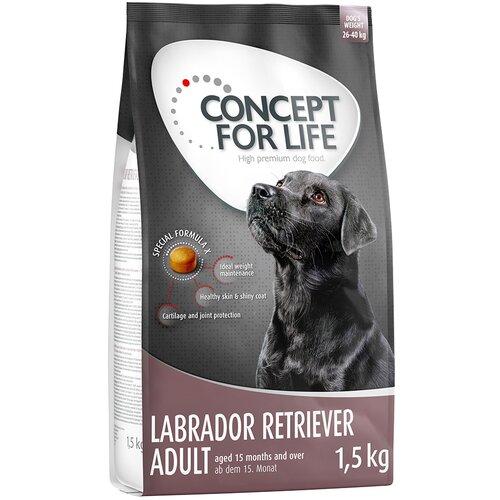 Concept for Life suha pasja hrana 4 x 1 kg / 1,5 kg po posebni ceni! - Labrador Retriever Adult 6kg (4 x 1,5 kg) Slike