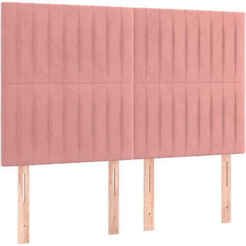 Maison Chic Posteljno vzglavje - Vzglavna omarica 4 kosa roza 72x5x78/88 cm žamet, (22077252) Cene