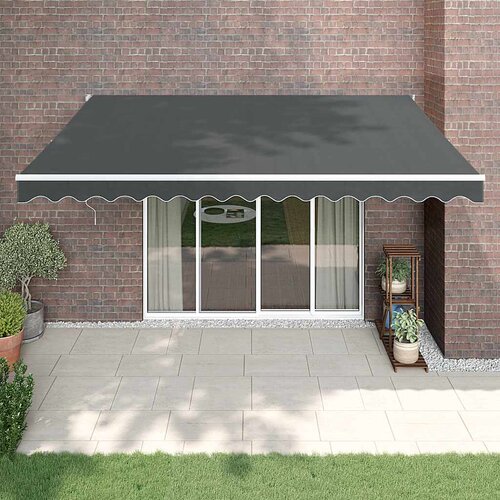 Tenda na uvlačenje antracit 4,5 x 3 m od tkanine i aluminija Cijene