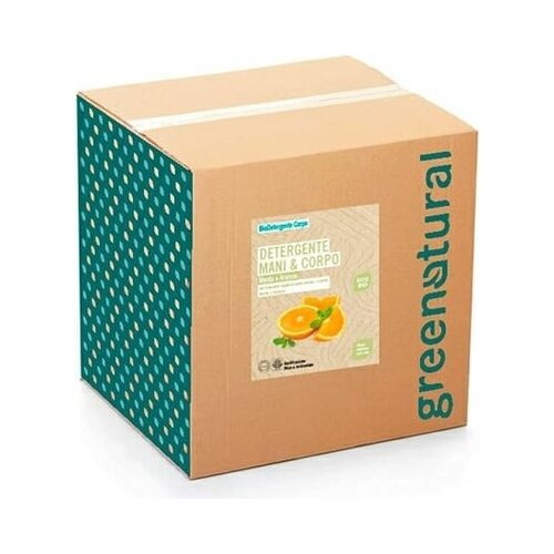 Greenatural Blago tekoče milo, meta in pomaranča - 10 kg Slike