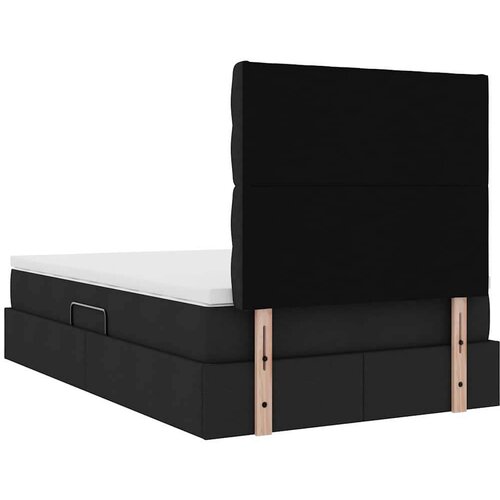  Krevet s od storage s madracem Crna 120 x 200 cm Lažna koža Slike