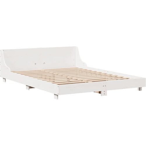 vidaXL Okvir kreveta bez madraca bijeli 150x200 cm od masivne borovine Cijene