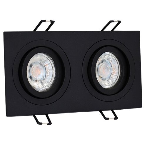 Mitea Lighting M206018 ugradna dupla svetiljka crna pravougaona Slike
