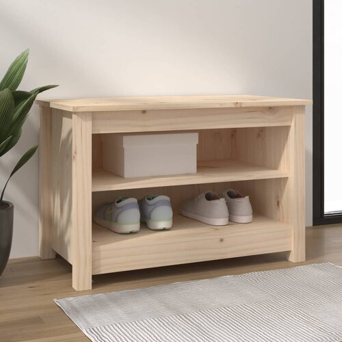 vidaXL klop za čevlje 70x38x45,5 cm trdna borovina Cene