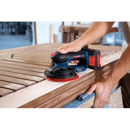 Bosch EXEX18V-150-5 (solo, l-boxx) akumulatorska ekscentar brusilica expert 0601372900 Slike