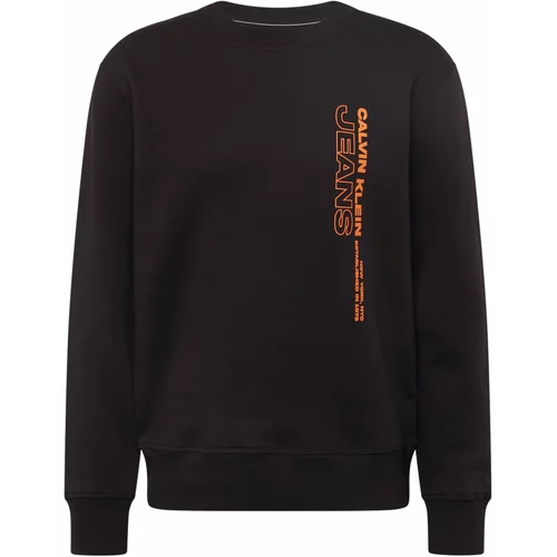 Calvin Klein Jeans Sweater majica narančasta / crna