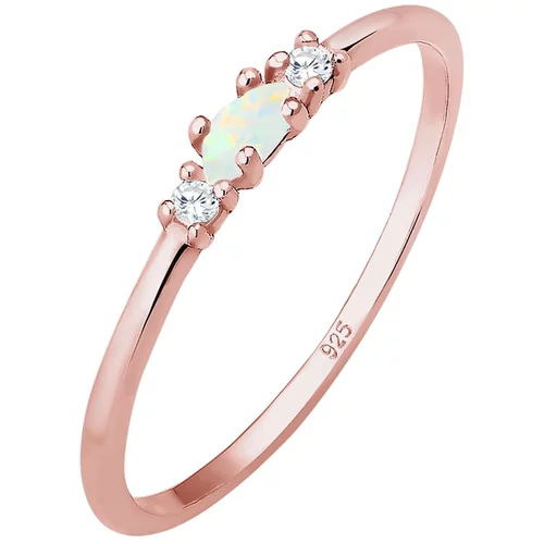ELLI Prsten opal / rozo zlatna / prozirna