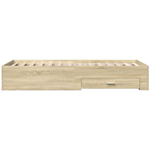 VidaXL Okvir kreveta s ladicama boja hrasta sonome 75x190 cm drveni Slike