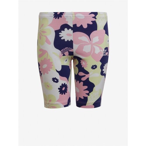 Adidas Pink-Blue Girls Patterned Shorts Originals Biker Shorts - unisex Slike