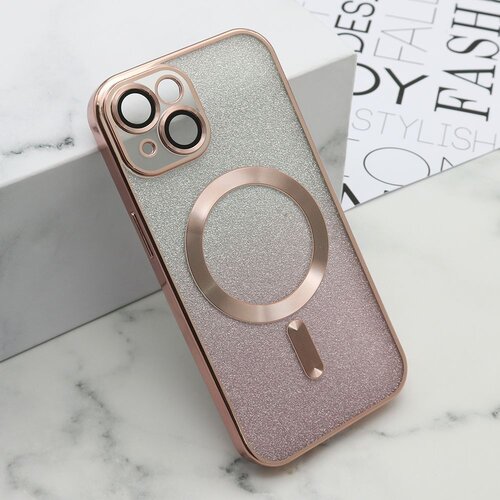 Maska glitter magsafe za iphone 15/ roze Slike