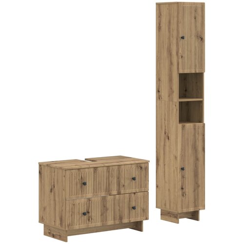  Set kupaonskih ormara od 2 dijela EDE Hrast artisan Cene