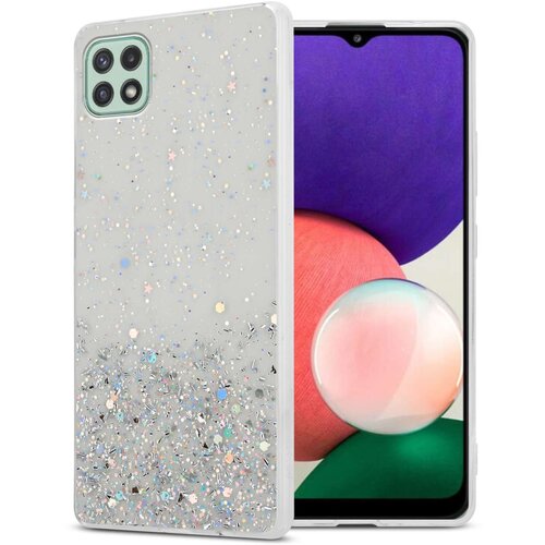 Cadorabo Ohišje, združljivo z Samsung Galaxy A22 5G in prozorna z bleščicami - Zaščitni ovitek iz prožnega silikona TPU s svetlečimi bleščicami, (20859927) Cene