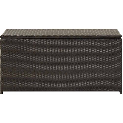  Vrtna kutija za pohranu od poliratana 100 x 50 x 50 cm smeđa Slike