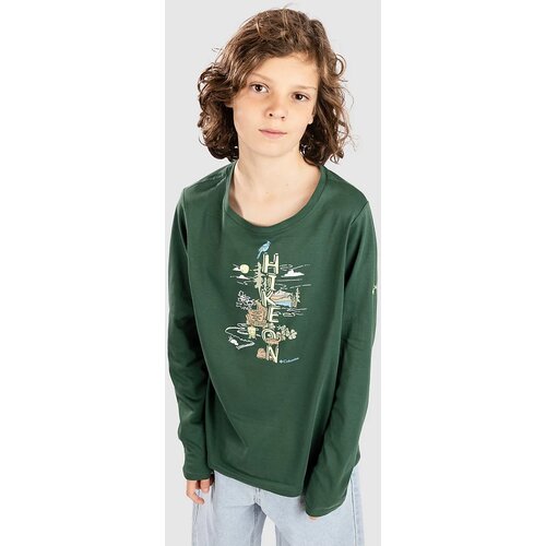 Columbia Dobson Pass Kids Longsleeve T-Shirt rain forest / hike on Slike