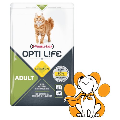 Opti Life Versele-Laga Cat Adult 7.5kg, Izbalansirana Ishrana Za Mačke, Piletina Cene
