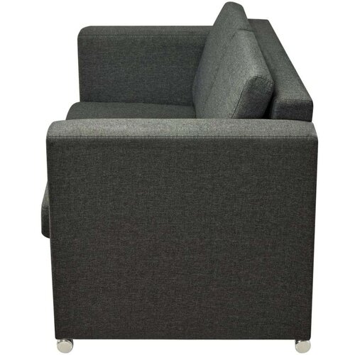  Dvodijelni set sofa od tkanina tamnosivi Slike