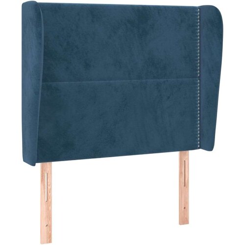  Uzglavlje s u&amp;scaron;ima tamnoplavo 103x23x118/128 cm bar&amp;scaron;unasto Slike