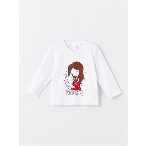 LC Waikiki Crew Neck Long Sleeve Printed Baby Girl T-Shirt Slike