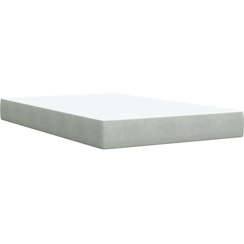 VidaXL Box spring krevet s madracem svjetlosivi 120x200 cm bar&amp;scaron;unasti Slike
