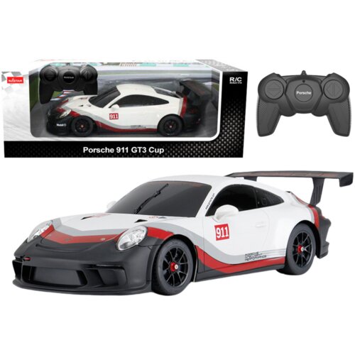  Licencirani auto na daljinsko upravljanje 1:18 Rastar Porsche 911 GT3 - bijelo/sivi Cene