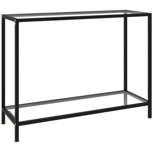 VidaXL Konzolna mizica prozorna 100x35x75 cm kaljeno steklo Slike