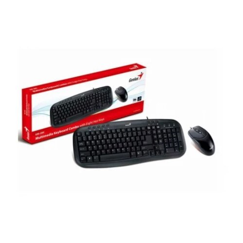 Genius tastatura +miš USB Smart KM-200 YU Black Cene